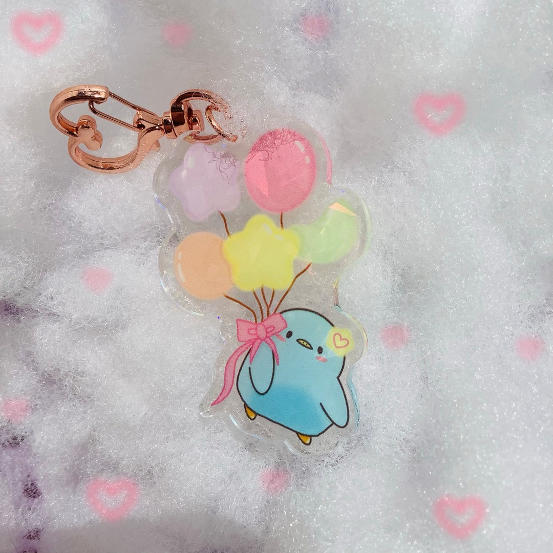Mimi the Bluebird Balloon Keychain - Etsy