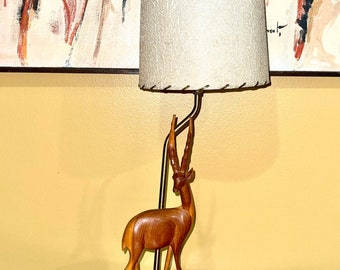 MCM Gazelle Lamp with Fiberglass Shade