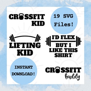 CrossFit Kids SVG Bundle: Workout Shirt Designs (Digital Download)
