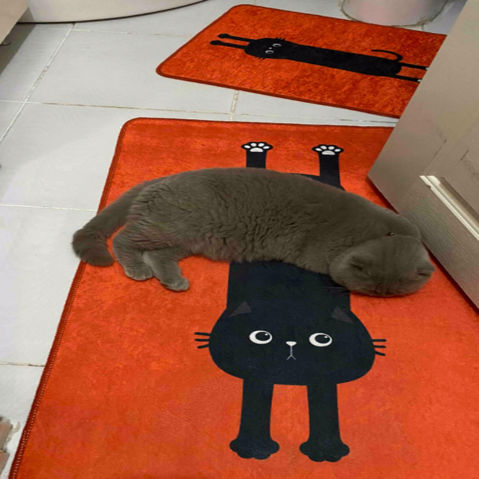 Black Cat Bath Rug Set Bathroom Rug Cute Bath Rug Home Etsy
