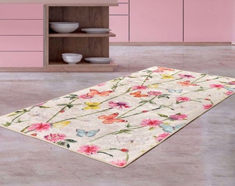 ALAZA Cartoon Red Mushroom Butterfly Flower Area Rug Rugs for Living Room Bedroom 5'3x4' ALAZA Cartoon Red Mushroom Butterfly Flower Area Rug Rugs for Living Room Bedroom 5'3x4'
