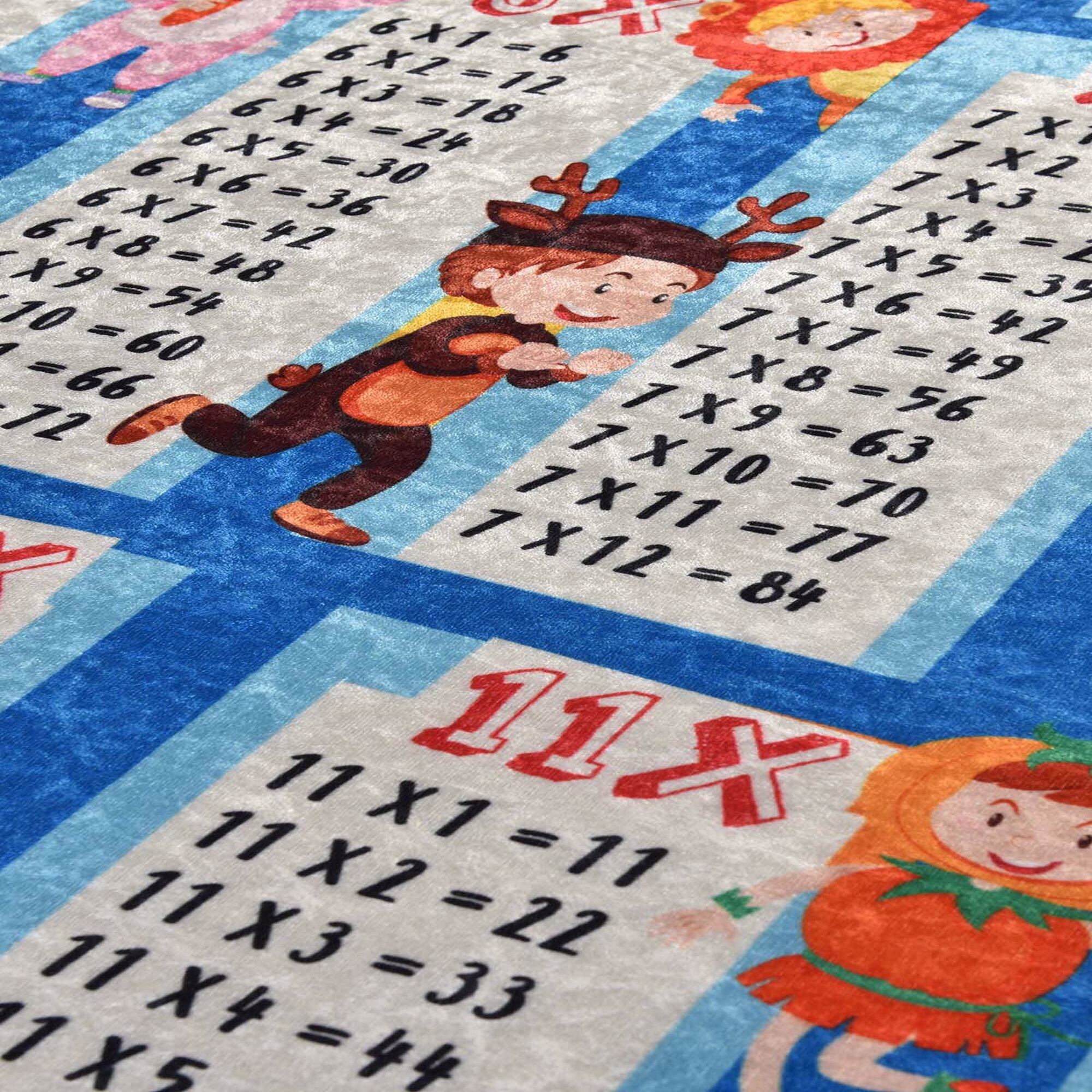 Multiplication Table Kids Room Area Rug Educational Rug Child - Etsy