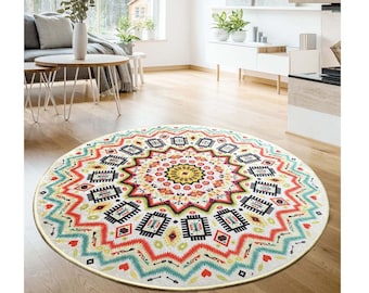 3 x 3 Feet DDEET Vintage Animal Dragonfly Round Rug Soft Washable Non-Skid Backing Home Entryway Inside Circle Rug Stain Resistant Absorbent Perfect Play Mat for Accent Decor Bedroom Dining Room 