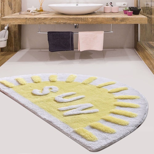 Bath Mat Bath Design Washable 100% Cotton Bathroom Decor 5Color NON SLIP SOFT 