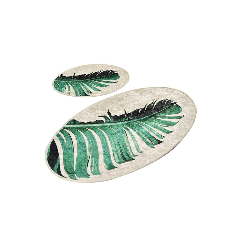 Monstera Leaf Bath Rug Leaf Bathroom Rug Washable Rug Bath Etsy