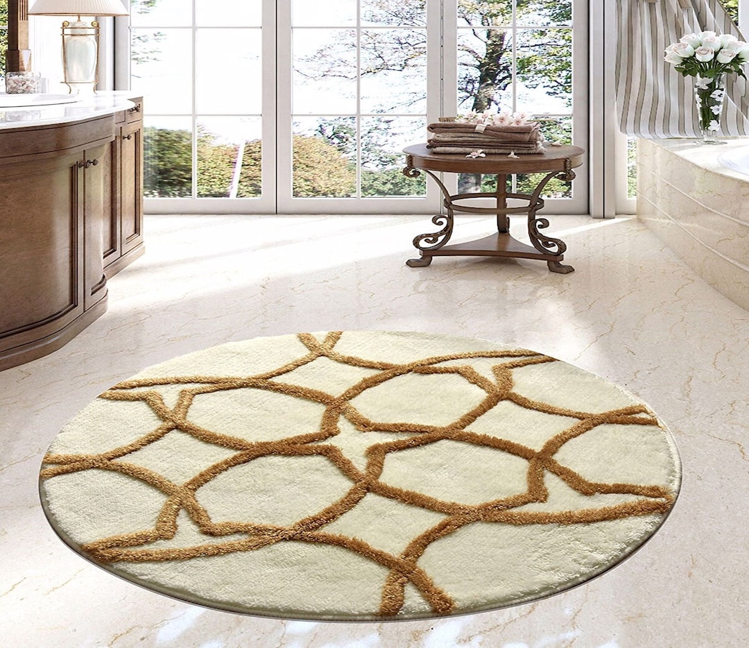 Fluffy Circle Rug Aesthetic Rug for Bedroom Handmade Tufted Etsy