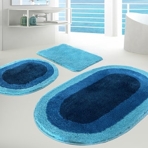 Fluffy Bathroom Rug Set, Soft Bath Rug, Cute Bath Rug, Washable