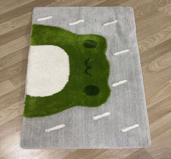 Kawaii Frog Rug Cute Frog Bath Rug Bathroom Rug Tufted Rug Etsy