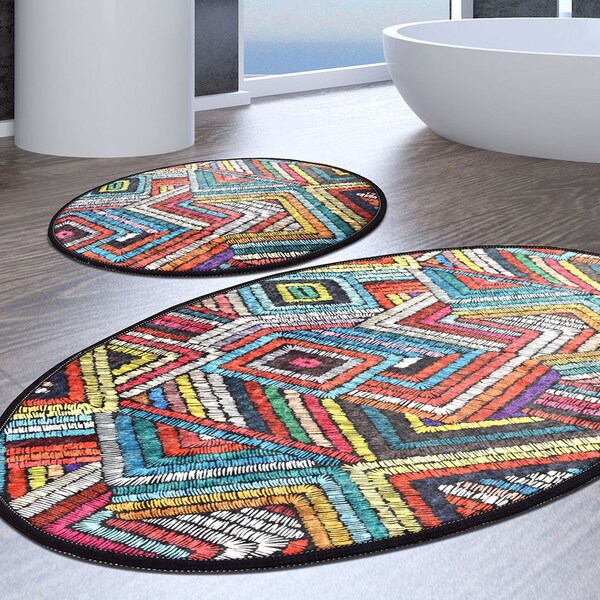 Mandala Bath Rug Etsy