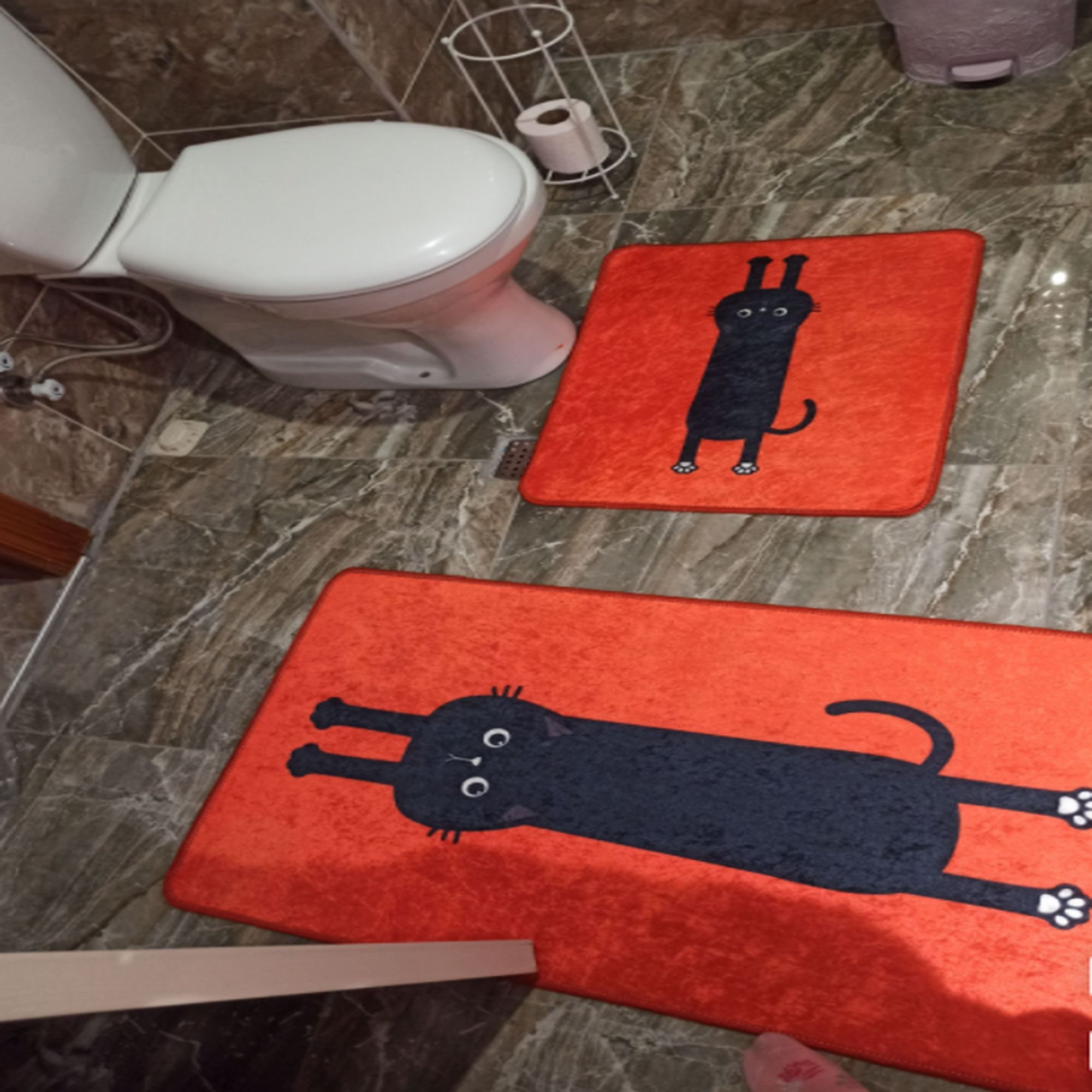 Black Cat Bath Rug Set Bathroom Rug Cute Bath Rug Home Etsy