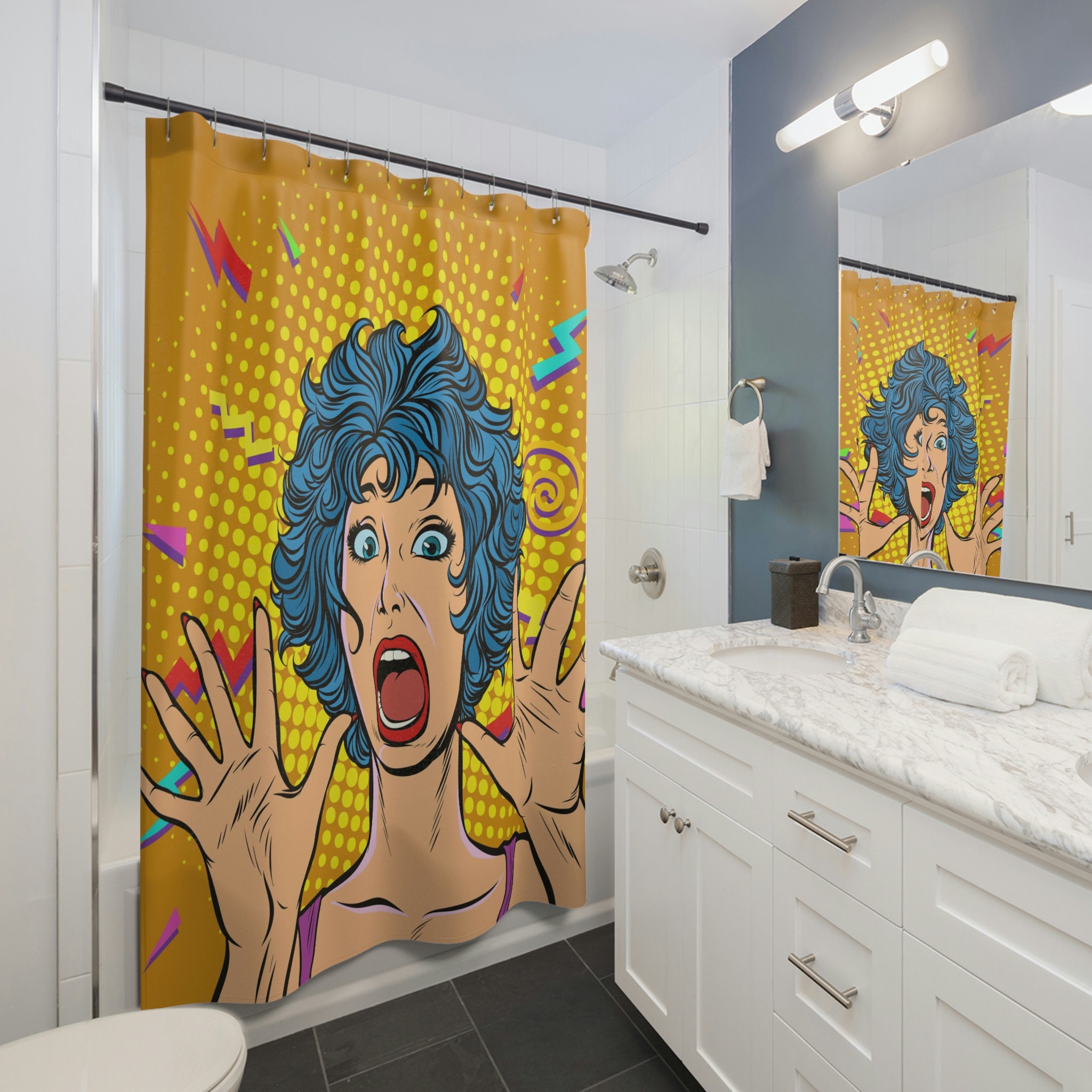 the-scream-pop-art-shower-curtain-etsy