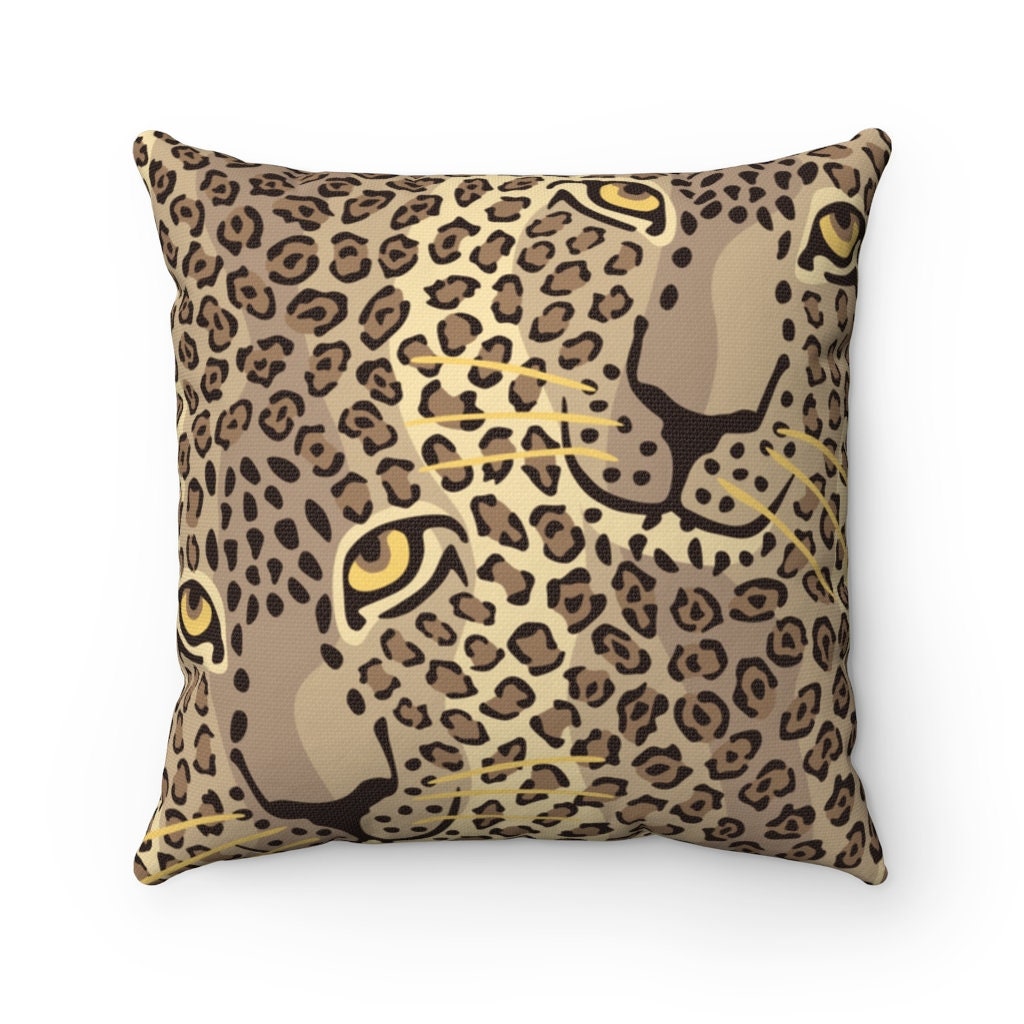 Cheetah Pillow Etsy