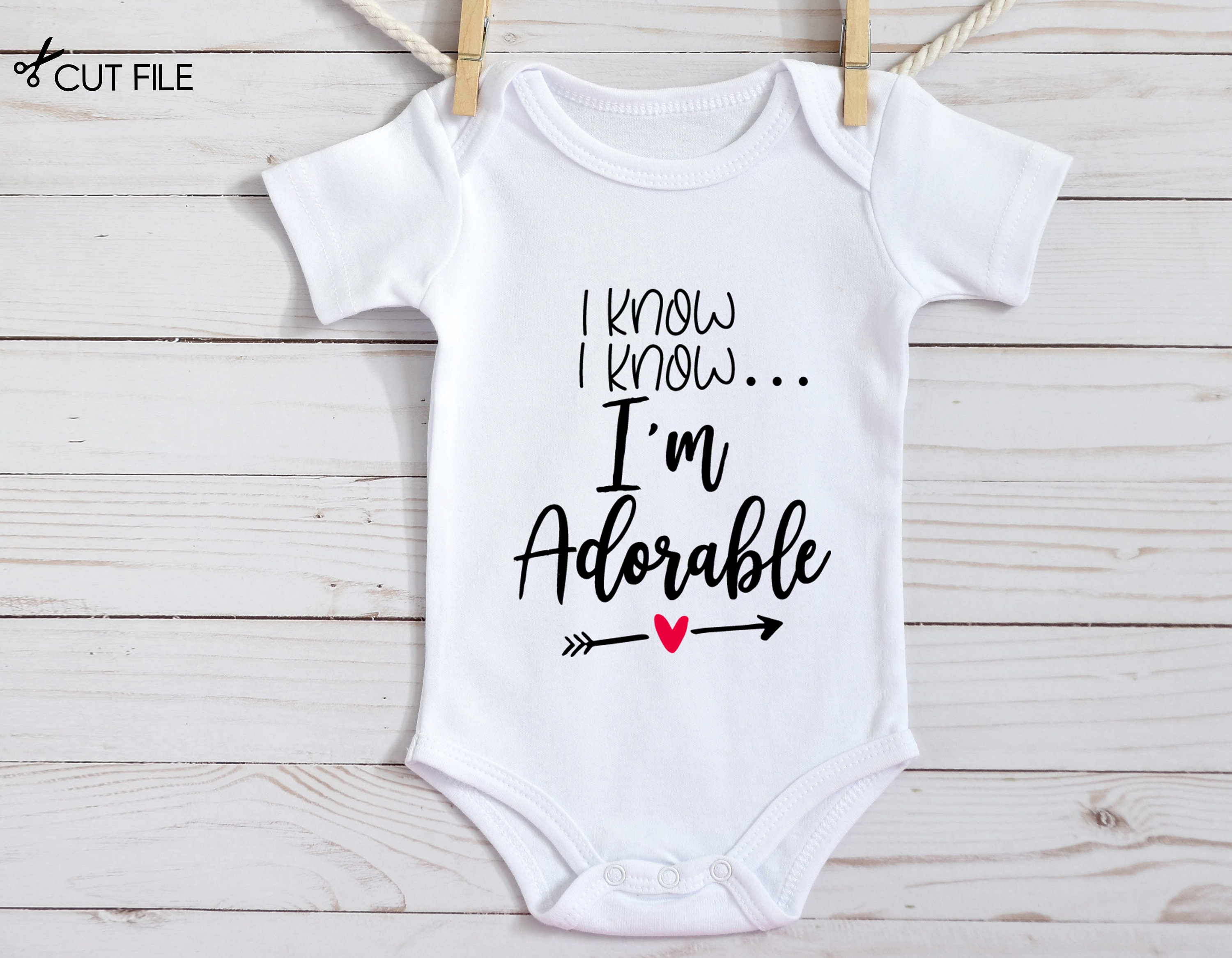 I Know I Know I'm Adorable Svg Baby Svg Kids Svg Infant - Etsy UK