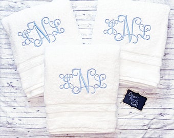 Personalized Bath Towel, Eco-Friendly Custom Monogrammed/Embroidered, 100% Cotton, Wedding, Birthday, Anniversary Gift