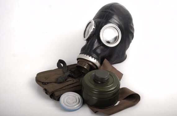 Halloween gas mask, Black cybergoth gas mask - image 7