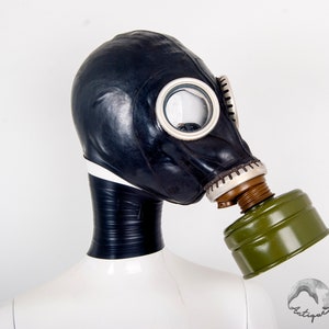 Halloween gas mask, Black cybergoth gas mask
