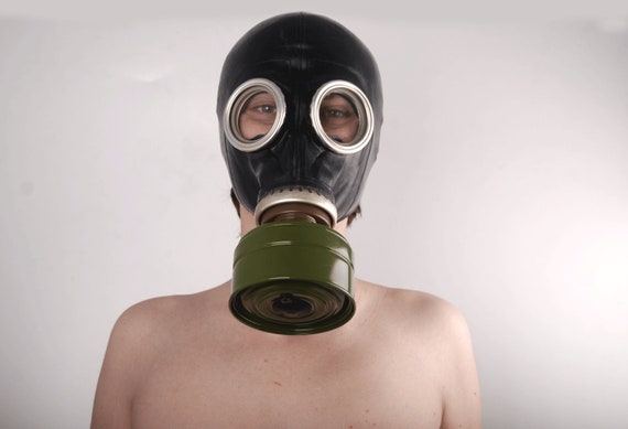 Halloween gas mask, Black cybergoth gas mask - image 5