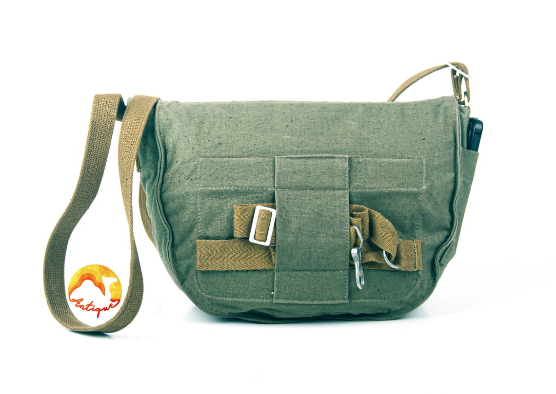 Vintage Military Shoulder Bag Etsy