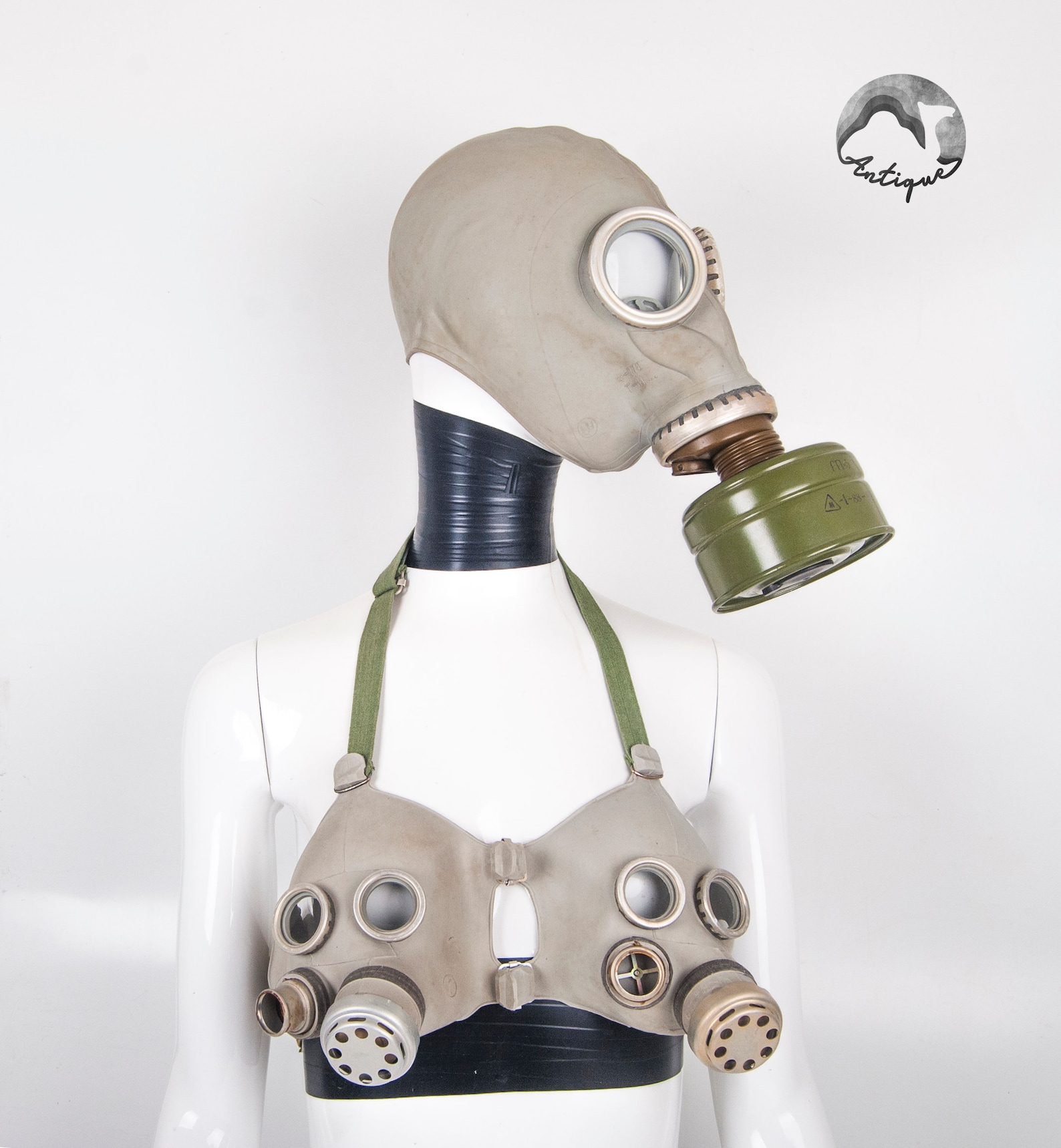 Halloween gas mask BRA Etsy