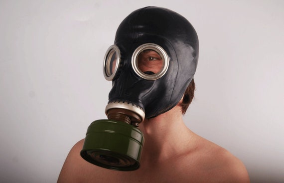 Halloween gas mask, Black cybergoth gas mask - image 4