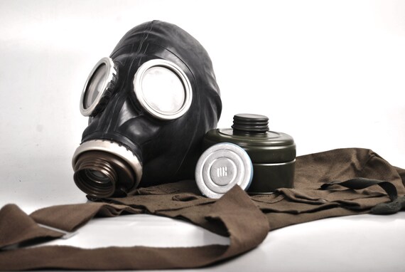 Halloween gas mask, Black cybergoth gas mask - image 6