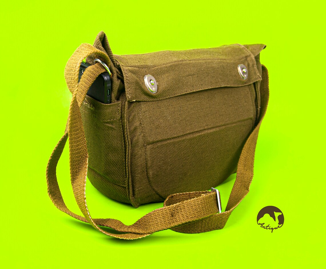 Military Tote Bag, Military Style Shoulder Bag, Vintage Military Canvas