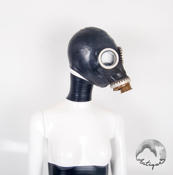Halloween gas mask, Black cybergoth gas mask - image 9