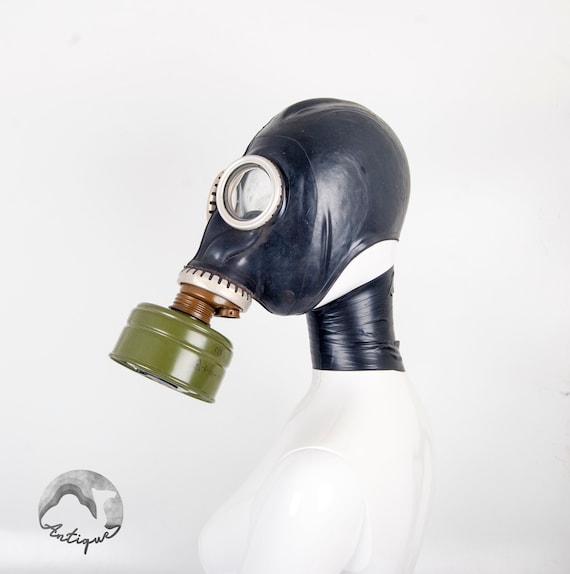 Halloween gas mask, Black cybergoth gas mask - image 2