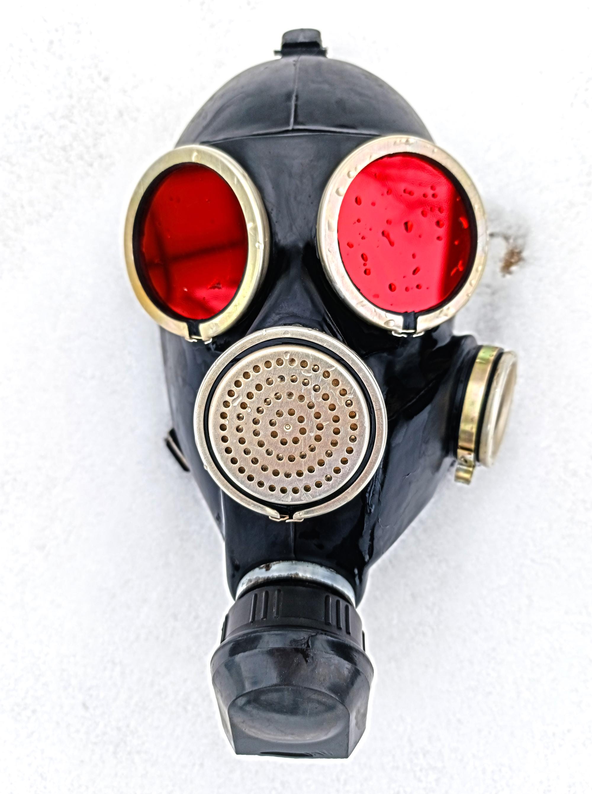 Gas Mask GP-7 With Red Mirror Lenses - Etsy