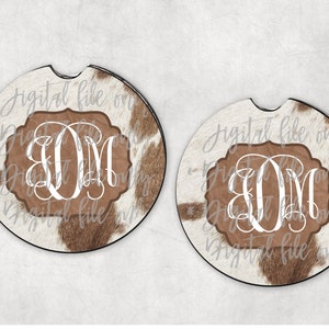 Cowhide cow (dgbz13) car coasters sublimation digital download, png, sublimation template, instant download, digital file (dgbz13)