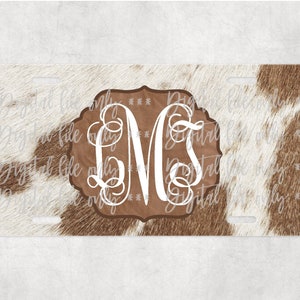 Cow cowhide (dgbz13) license plate car tag sublimation digital download, png, sublimation template, instant download, digital file (dgbz13))