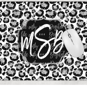 Glitter look leopard mousepad mouse pad sublimation digital download, png, sublimation template, instant download, digital file