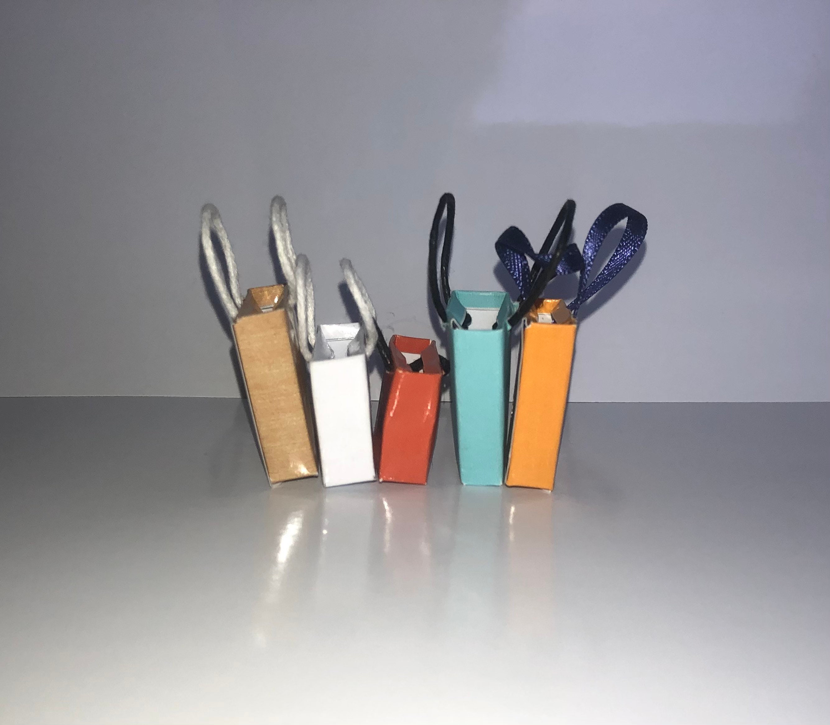 Miniature designer inspired shopping bags luxury brands Etsy