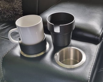 3d printed cinema sofa cup holder insert, DFS Sofology SCS sofa cup adapter, arm rest cup holder insert coaster.