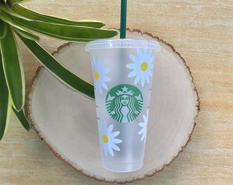 Starbucks Flower Reusable Cup | Custom Starbucks Tumbler | Personalized Starbucks Tumbler | Starbucks Limited Edition