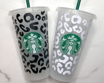 Cheetah Print Starbucks Cup | Leopard Personalized Starbucks Cup |  Personalized Starbucks Tumbler | Christmas Gift for Her
