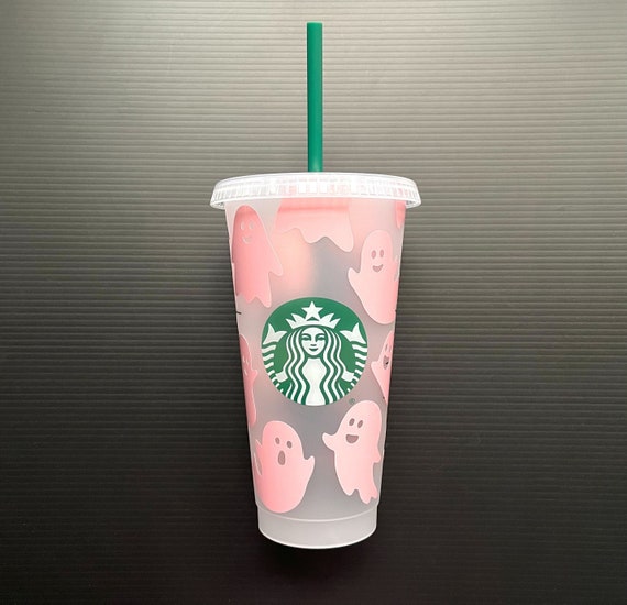 Starbucks Pink Ghost Reusable Cup Ghost Halloween Cup - Etsy