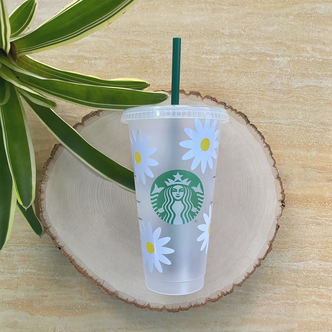 Starbucks Flower Reusable Cup Custom Starbucks Tumbler Etsy