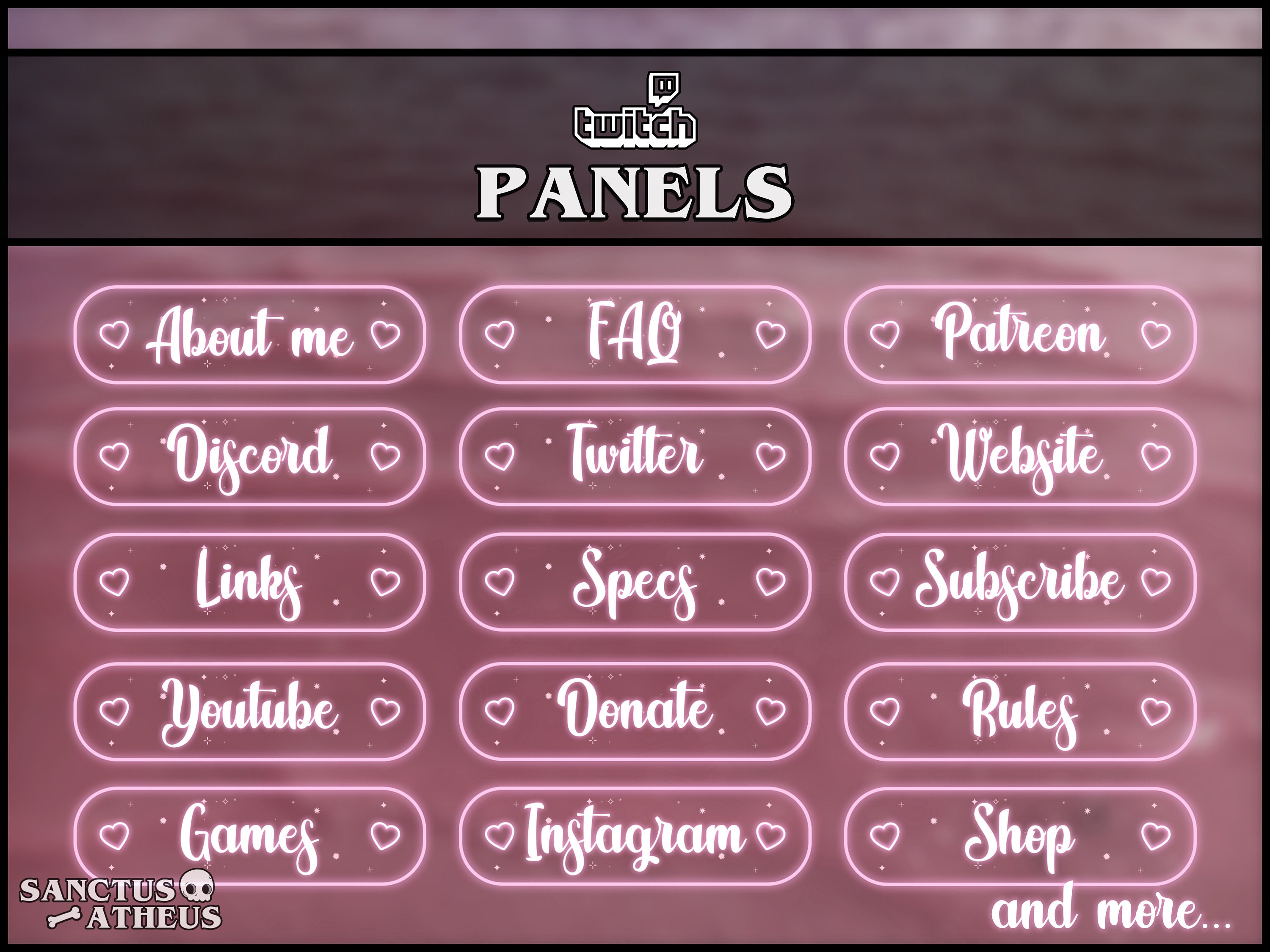 How to organize twitch panels - ctnde