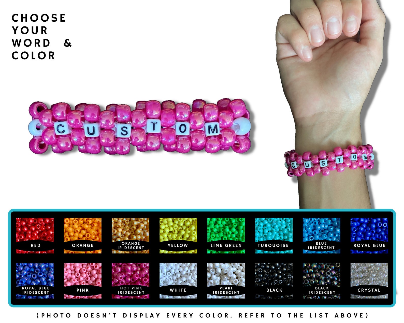 Personalized Kandi Bracelet Etsy