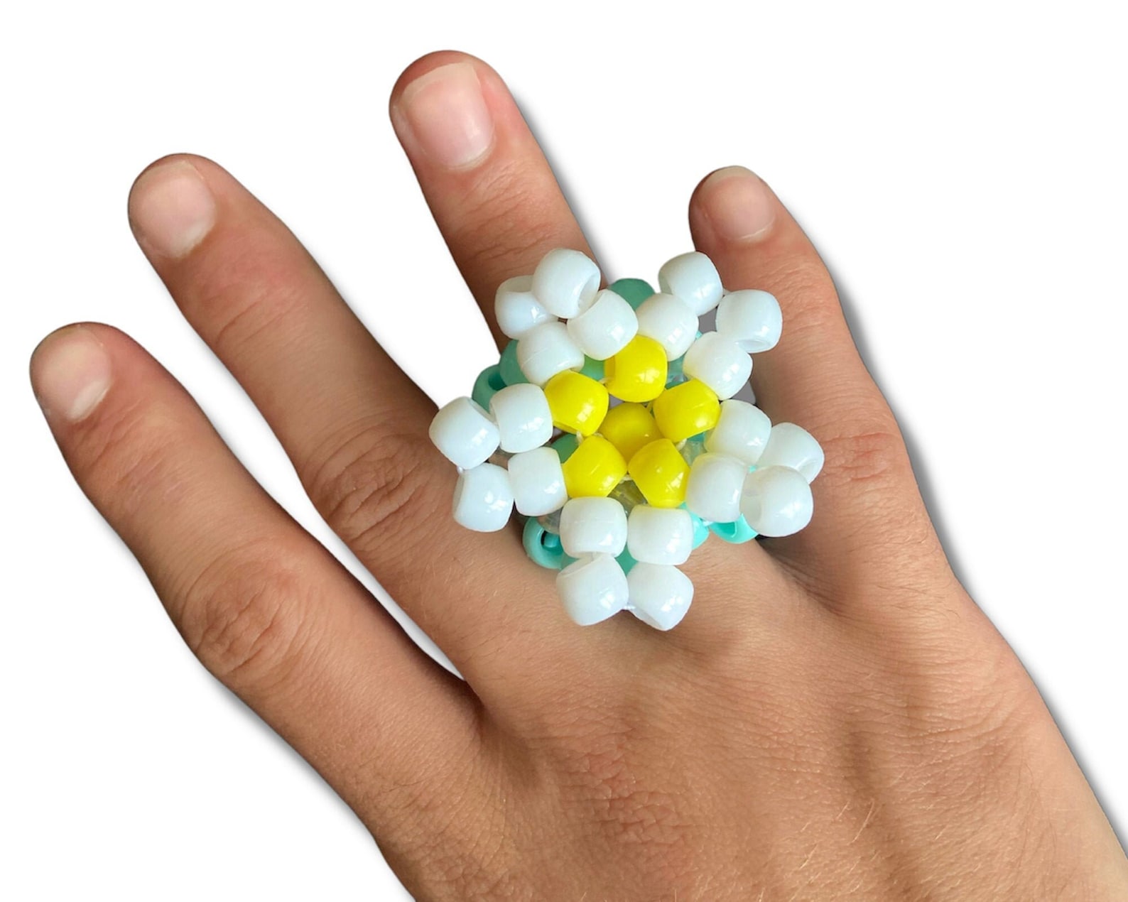 FLOWER Kandi Ring Custom Color EDC/Pride/Festival/RaveGear Etsy