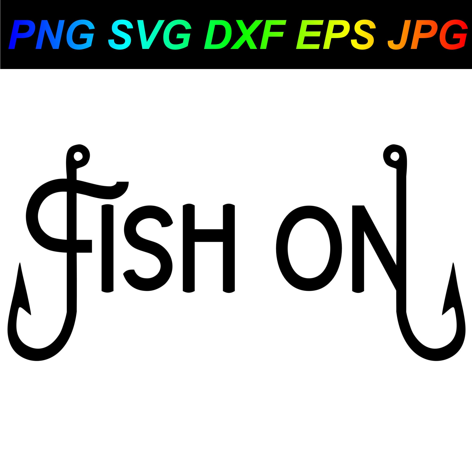 Fish On PNG SVG DXF Eps Jpg | Etsy