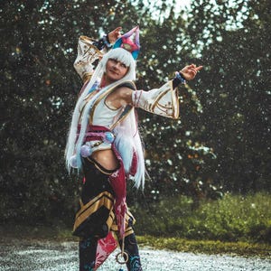 Syndra League of Legend Cosplay Flor del espíritu