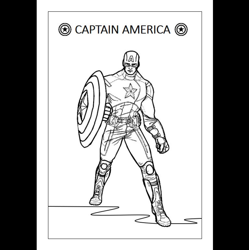 Marvel Heroes Coloring Pages Printable Pages 40 Heroes - Etsy