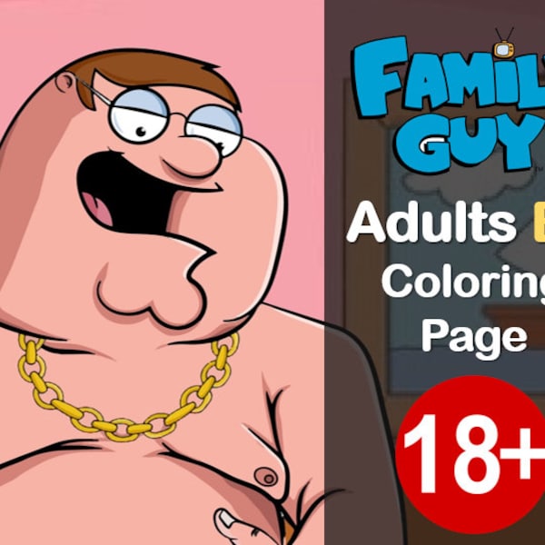 Family Guy Cartoon volwassenen kleurplaat | Volwassenen tekenfilm | 18+ kleurplaat | Volwassen kleurplaat | BJ-kleurplaat | Familieman Peter