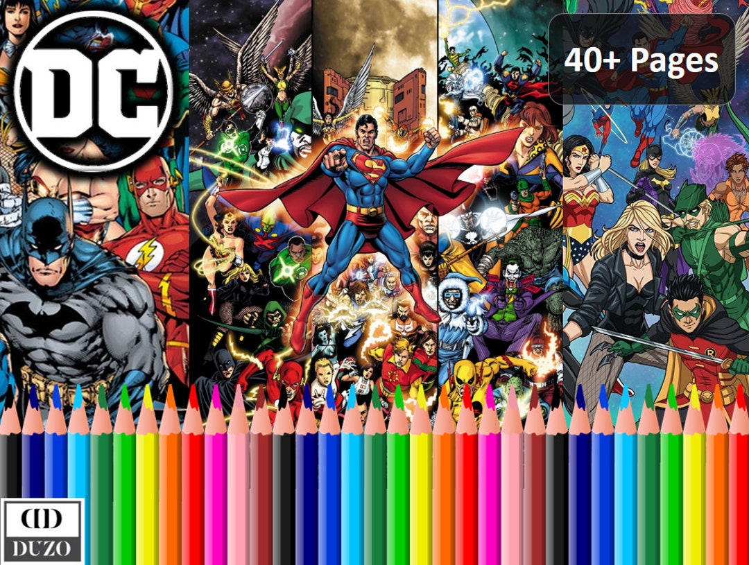 Marvel Heroes Coloring Pages Printable Pages 40 Heroes - Etsy