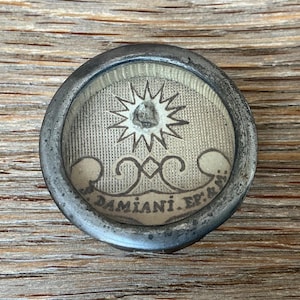 Q22 Antikes Reliquiar/ Theka mit Reliquie von St.Damiani Ep