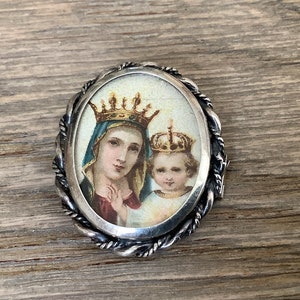 B71 聖ジャンヌ・ダルクのアンティークブローチ - Etsy 日本