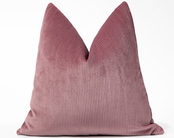 Blush Corduroy Pillow Cover: Decorative Couch Throw Pillow | All Duties Prepaid for USA