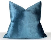 Bright Parliament Blue Pillow Cover, Luxury Soft Pillow, Parliament Blue Throw Pillow, Bright Velvet Luxury Fabric, Light Blue Euro Sham